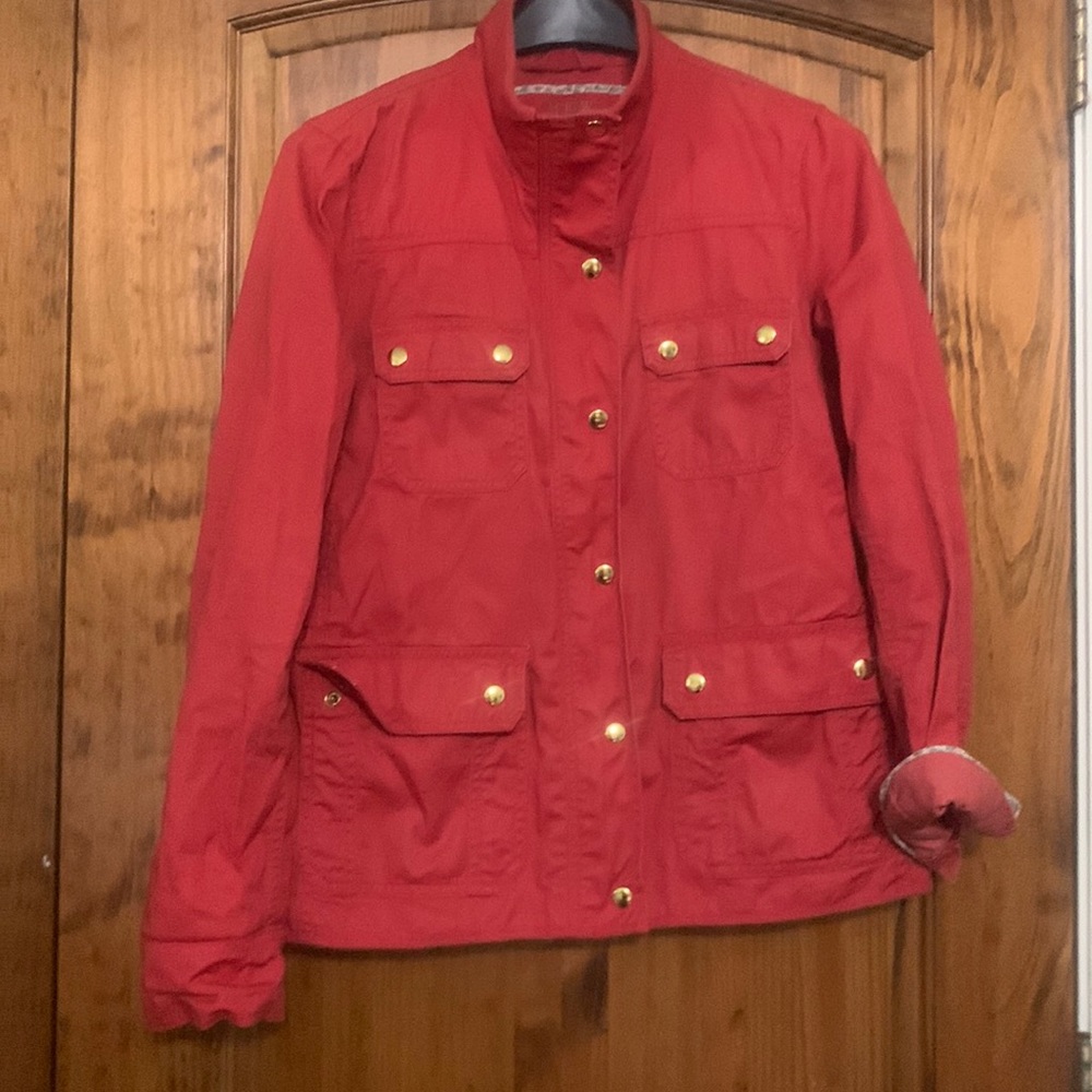 Jcrew boyfriend field jacket rare burnt Sienna orange color